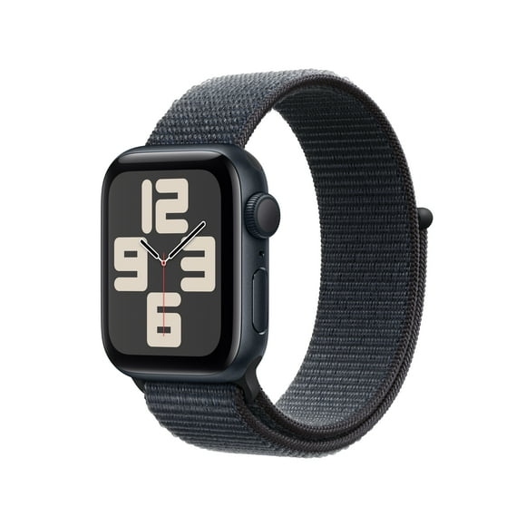 Apple Watch SE (2nd Gen) Smartwatch with Midnight Aluminum Case with Ink Sport Loop