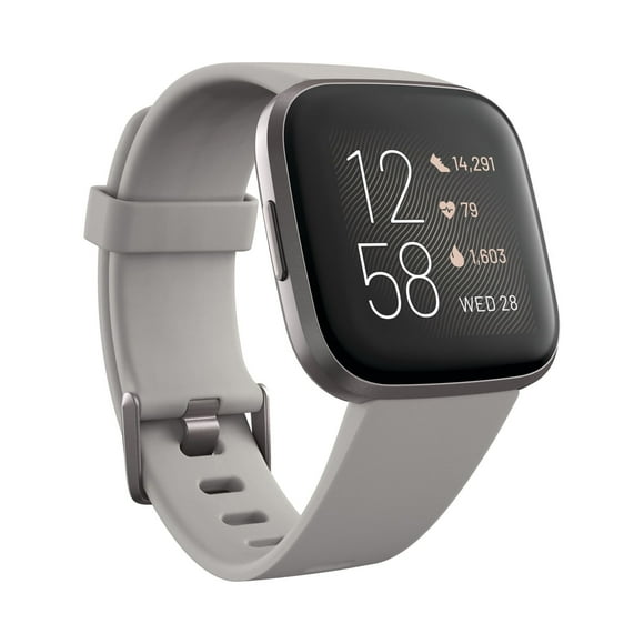 Fitbit Versa 2 Health & Fitness Smartwatch – Stone/Mist Grey Aluminum