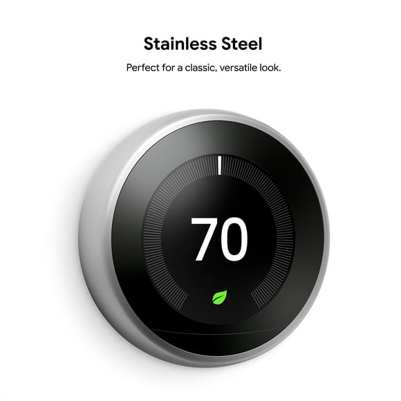 Nest Smart Learning Thermostat – 3rd Generation – Stainless Steel