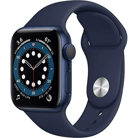 Restored Apple Watch Series 6 (GPS+Cellular, 44mm) – Blue – Aluminum Case – Deep Navy Sport Band (Refurbished)