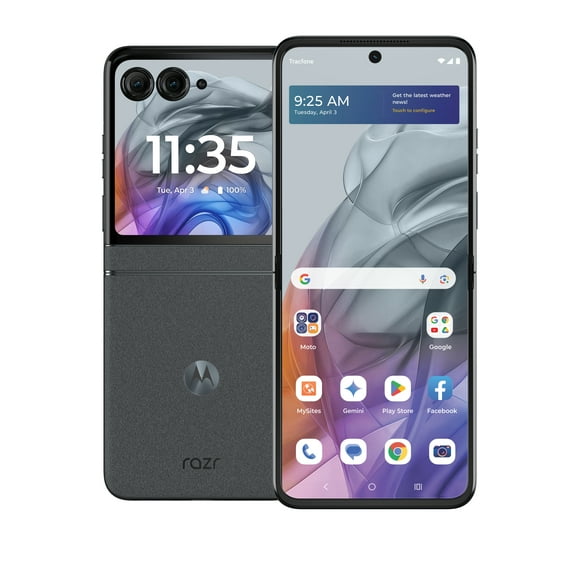 Straight Talk Motorola Razr 2024, 5G, 256GB, Gray – Prepaid Smartphone