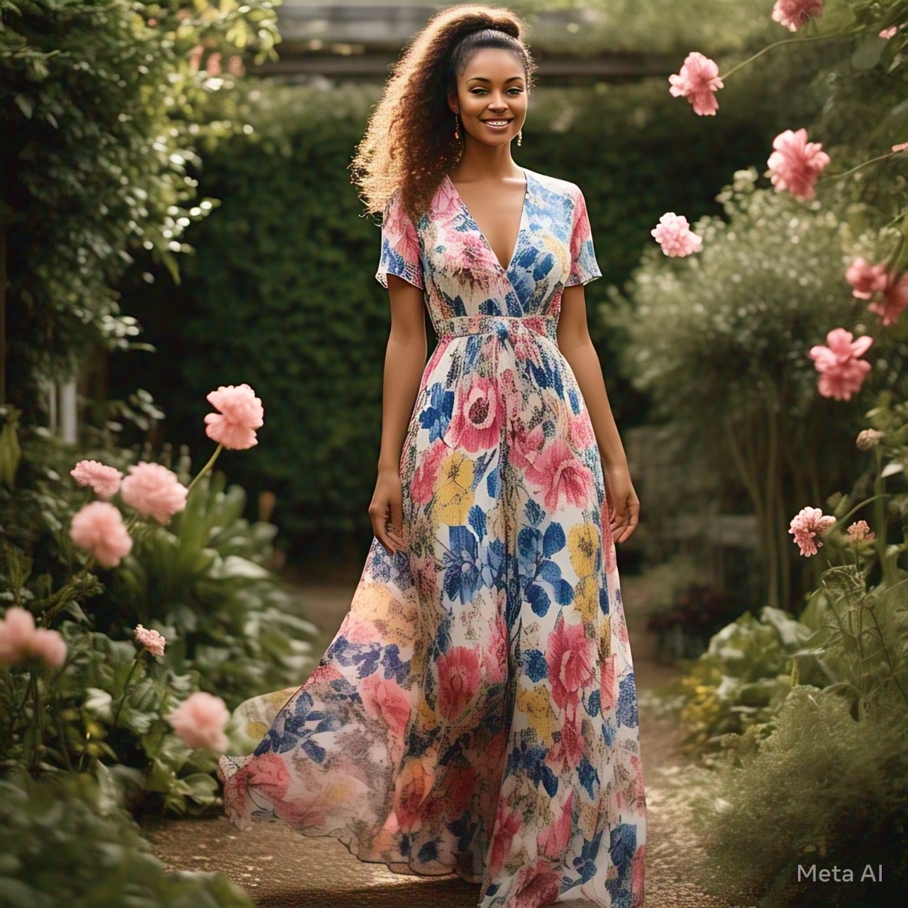 Floral Print Maxi Dress
